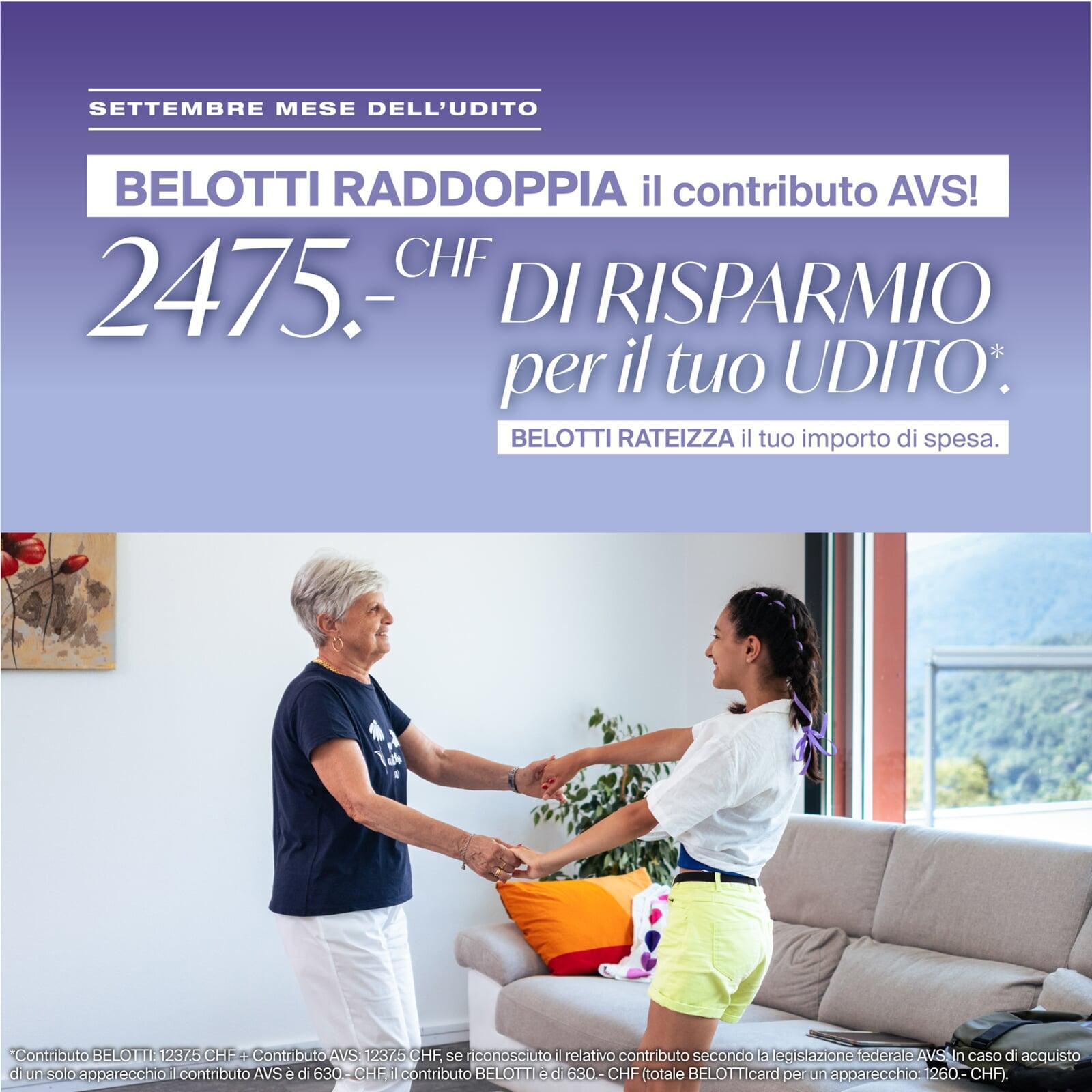 Settembre è il mese dell'udito: Belotti raddoppia e rateizza!